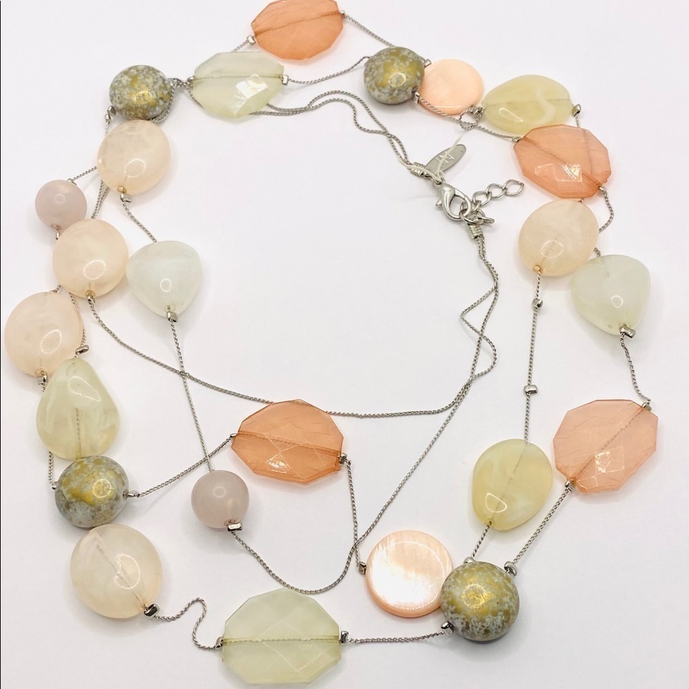 NY Necklace Fashion Long Plastic Beads 36”+1